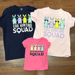 Matching Family Easter Shirts Egg Hunting Squad Graphic Tees Adult Larges and 5T